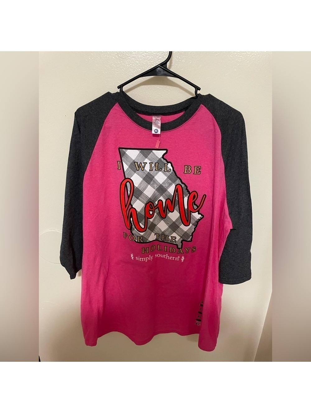 NWT Simply Southern Home For The Holidays Georgia Shirt Size XL